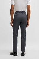 Regular-fit trousers micro-patterned stretch cotton