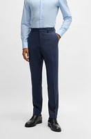 Slim-fit three-piece suit checked stretch cloth