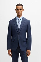 Slim-fit three-piece suit checked stretch cloth