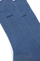 Two-pack of regular-length socks in a mercerized-cotton