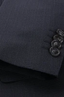 Slim-fit suit micro-patterned stretch cloth