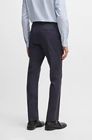 Slim-fit suit micro-patterned stretch cloth