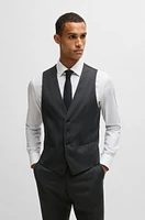 Slim-fit three-piece suit patterned wool