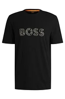 Cotton-jersey slim-fit T-shirt with logo print