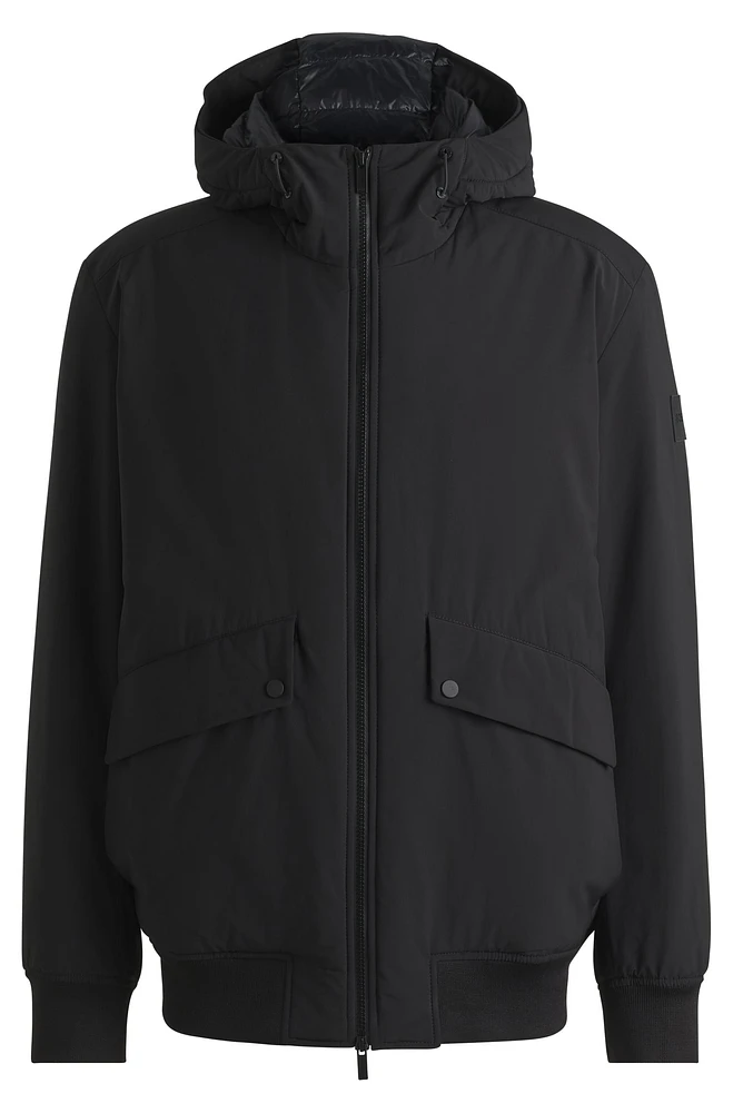 BOSS - Water-repellent down jacket a regular fit Black