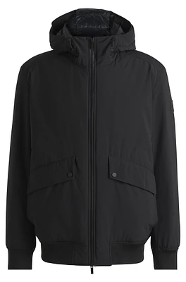 BOSS - Water-repellent down jacket a regular fit Black