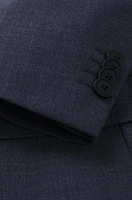 Slim-fit suit micro-patterned performance-stretch fabric