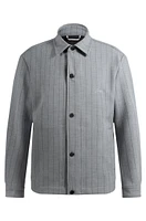 Relaxed-fit overshirt with stripe and script logo