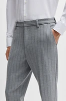 Slim-fit trousers pinstripe stretch fabric