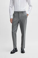 Slim-fit trousers pinstripe stretch fabric