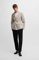 Slim-fit blazer patterned wool