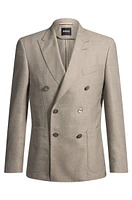 Slim-fit blazer patterned virgin wool