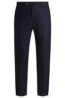 Slim-fit trousers micro-patterned virgin wool