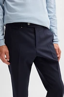 Slim-fit trousers micro-patterned virgin wool