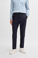 Slim-fit trousers micro-patterned virgin wool