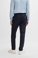 Slim-fit trousers micro-patterned virgin wool