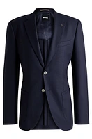 Regular-fit suit jacket micro-patterned virgin wool