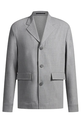 Relaxed-fit jacket bonded stretch fabric