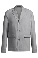 Relaxed-fit jacket bonded stretch fabric