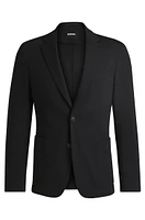 BOSS - Slim-fit jacket washable stretch fabric Black