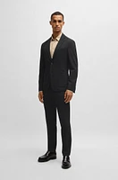 BOSS - Slim-fit jacket washable stretch fabric Black