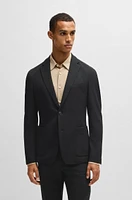 BOSS - Slim-fit jacket washable stretch fabric Black