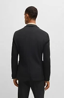 BOSS - Slim-fit jacket washable stretch fabric Black