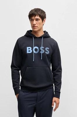 Regular-fit hoodie with logo print