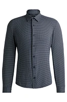 Slim-fit shirt printed performance-stretch jersey