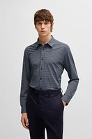 Slim-fit shirt printed performance-stretch jersey