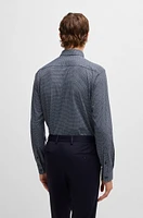 Slim-fit shirt printed performance-stretch jersey