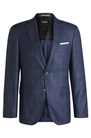 Slim-fit blazer checked virgin wool