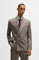 Regular-fit suit jacket pinstripe wool