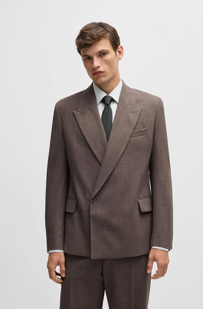 Regular-fit suit jacket melange wool