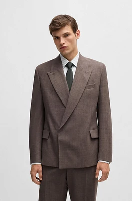 Regular-fit suit jacket melange wool