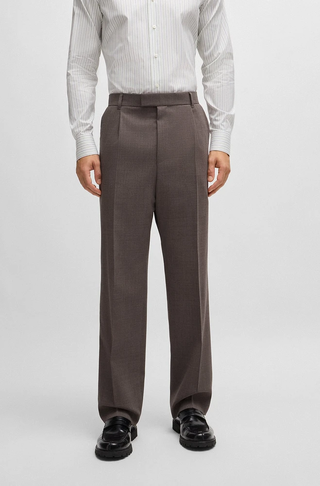 Regular-fit trousers melange wool