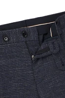 Slim-fit trousers patterned wool