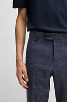 Slim-fit trousers patterned wool