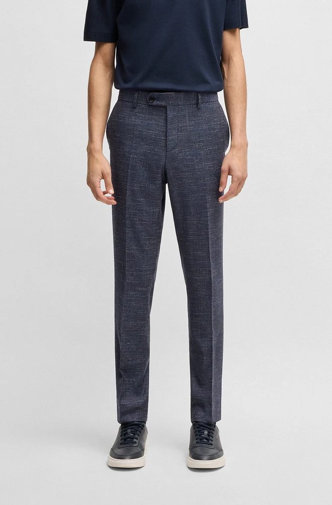 Slim-fit trousers patterned wool