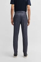 Slim-fit trousers patterned wool