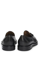 Italian leather loafers with tassel trim