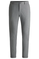 BOSS - Slim-fit trousers performance-stretch fabric Grey