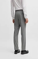 BOSS - Slim-fit trousers performance-stretch fabric Grey