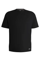 Cotton-terry T-shirt with contrast side panels