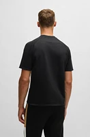 Cotton-terry T-shirt with contrast side panels