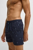 Quick-dry swim shorts with Double B monograms