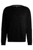 Regular-fit sweatshirt cotton terry with contrast panels