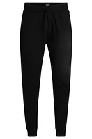 Drawcord tracksuit bottoms cotton terry with logo print