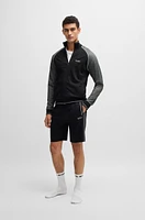 BOSS - Shorts with contrast piping Black