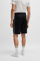 BOSS - Shorts with contrast piping Black